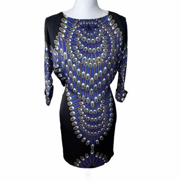 Mara Hoffman Back Cutout Feather Design Mod‎ Dress - Picture 1 of 9